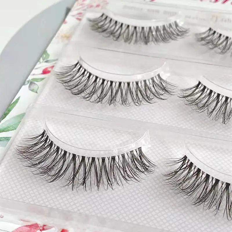 Crisscross 3D Faux Mink Eyelashes Set 5 Pairs Glamorous