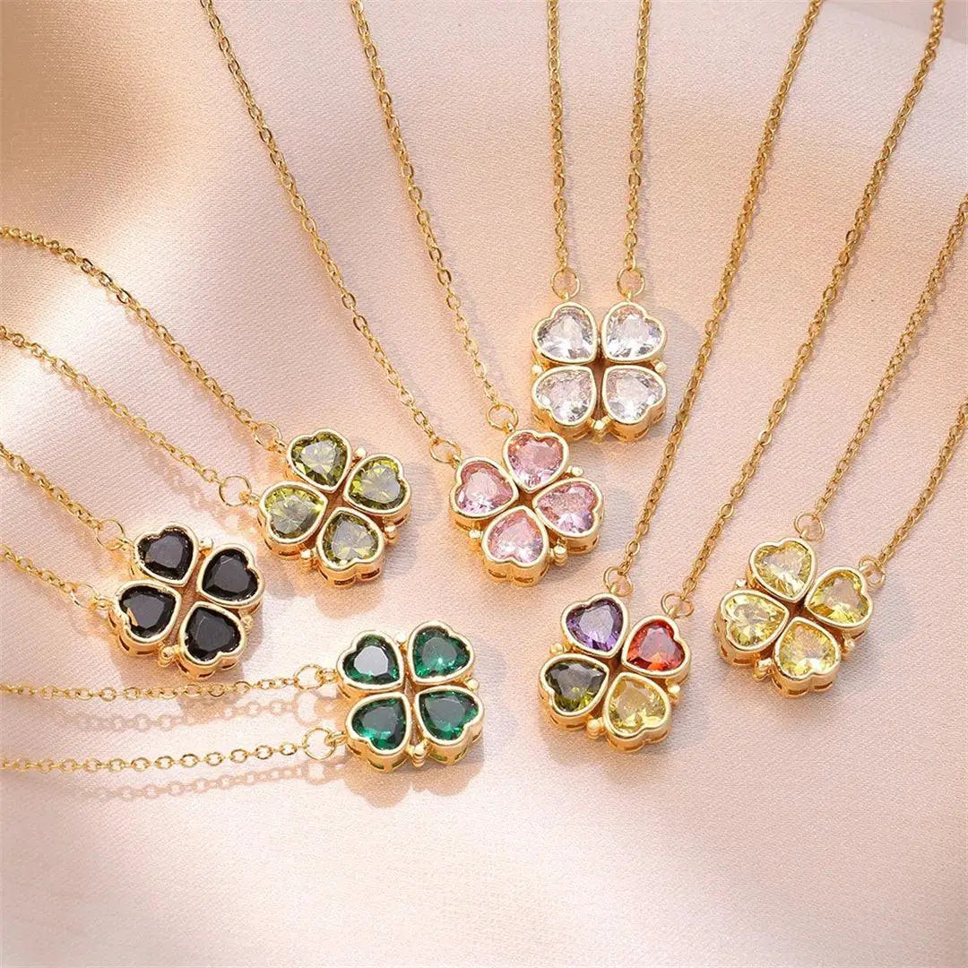 Fashion Retro Four Leaf Clover Necklace Gift For Women - OurLum.com
