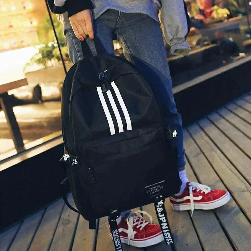 Teenage Unisex Canvas Backpack Large Capacity Students