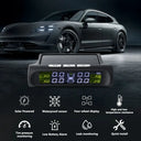 Solar Charging TPMS Tire Pressure Monitoring System With LCD Display Real Time