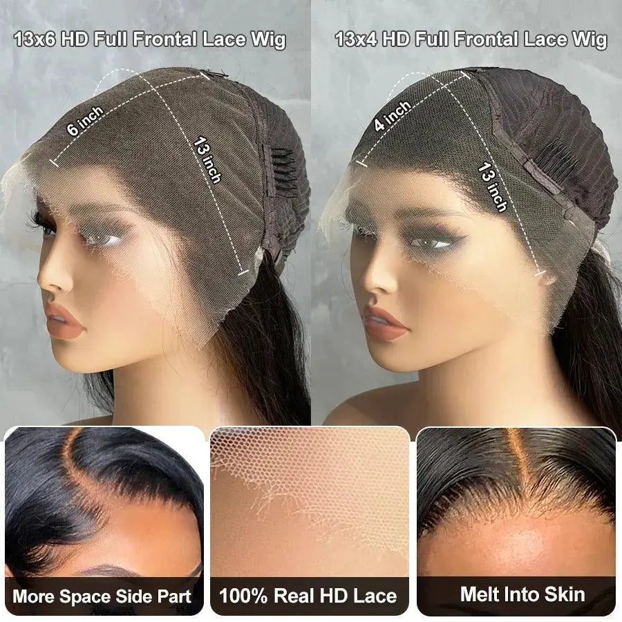 Eva Hair Kinky Straight Lace Wig 360 Full Lace Human Hair