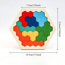 Wooden Hexagon Puzzle Toy Early