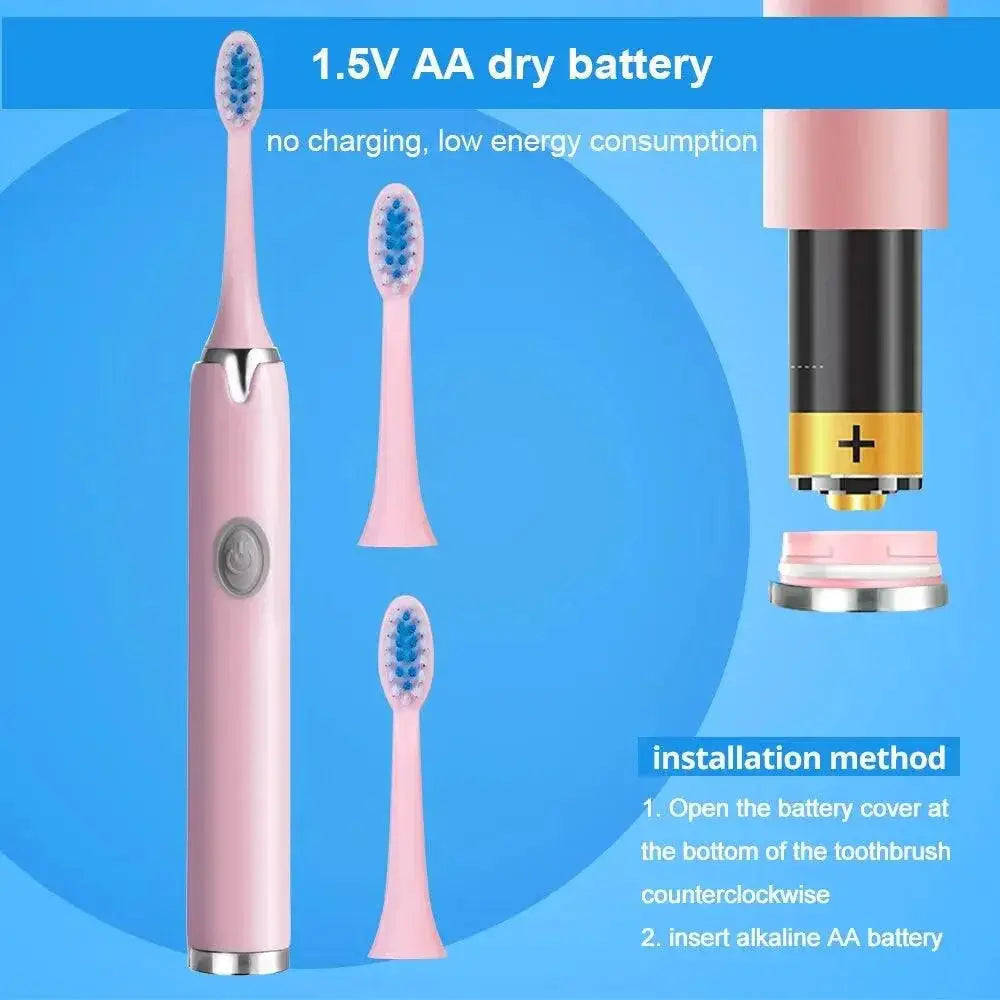 Sonic Electric Toothbrush For Couples With Replaceable Heads