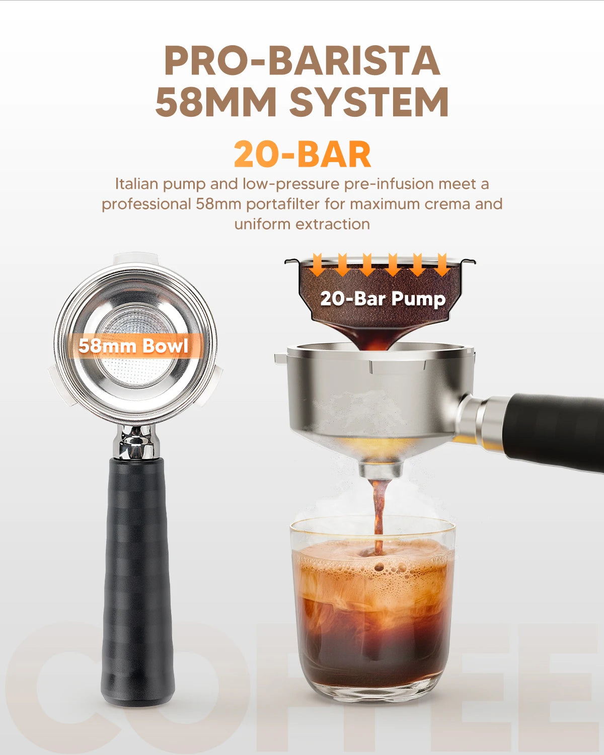 i Cafilas Semi-Automatic Espresso Machine with Grinder & Steam — product view 3