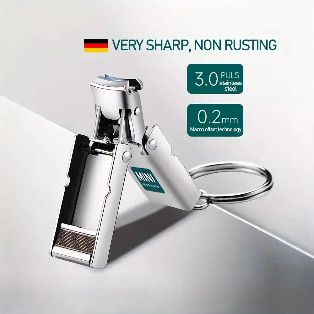 1/2pcs Nail Clippers Collapsible Portable Travel Fingernail Nail Scissors Cutter Stainless Steel Manicure Tools