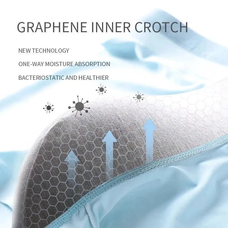 Graphene Infused Ice Silk Boxer Shorts Breathable Underwear