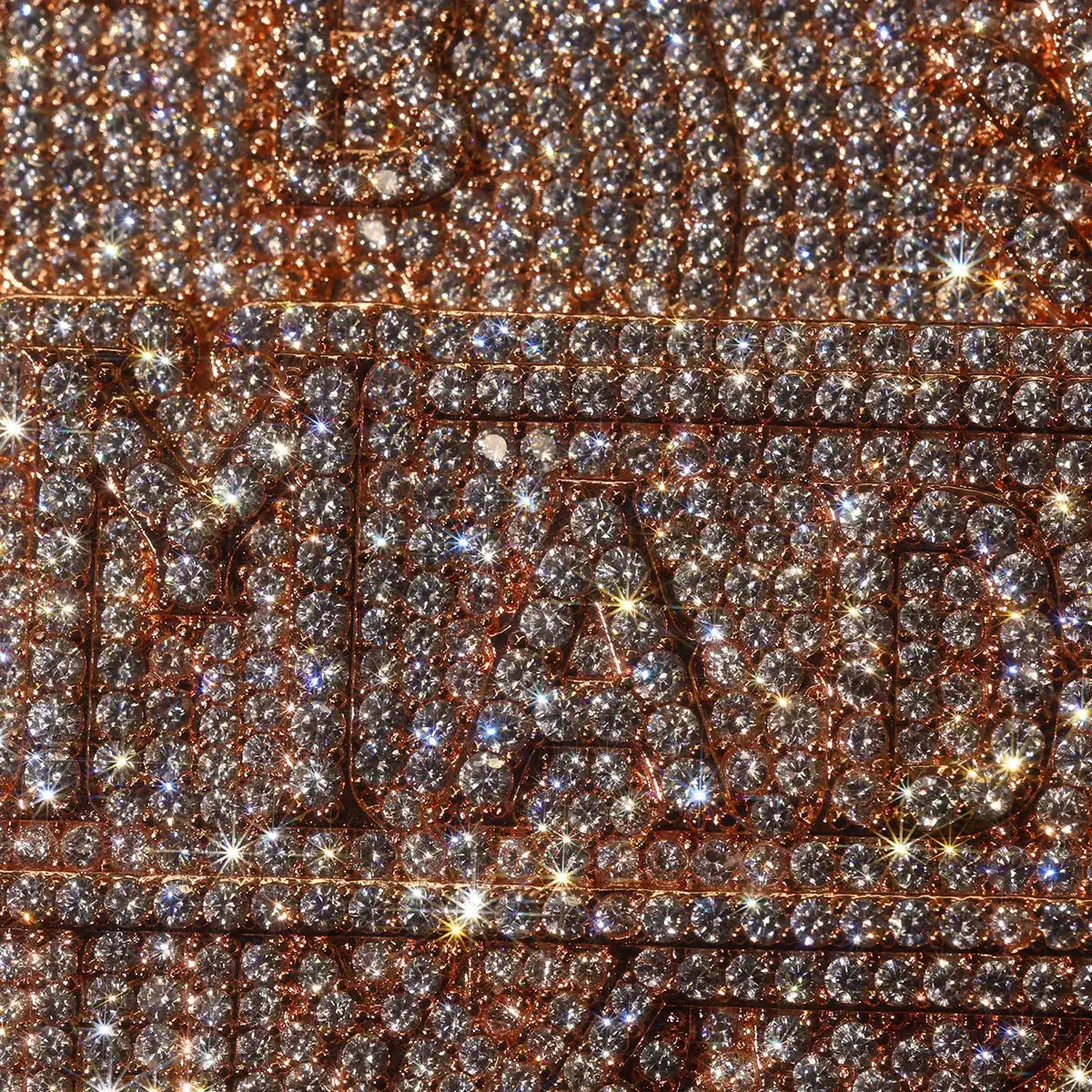 Self Made Hip Hop Rose Gold CZ Pendant — product image 5