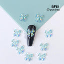Ribbon Bow Nail Art Kit Elegant Black White Design Set