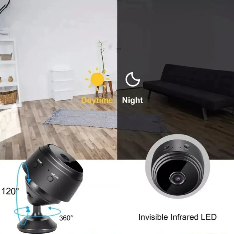 1pc Rechargeable Wireless Mini WiFi Security Camera With Night Vision, Motion Detection, Easy To Install And App Control