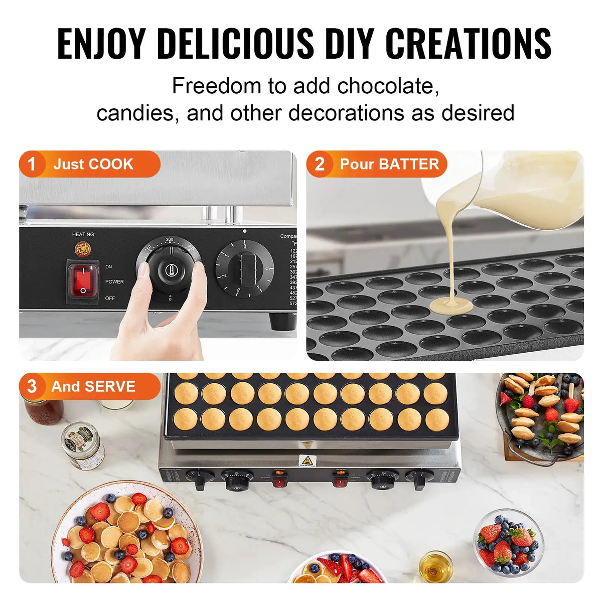 SucceBuy Mini Dutch Pancake Maker Dorayaki Baker Machine Commercial — product view 6