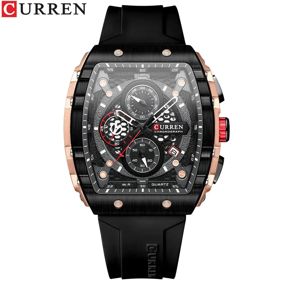 Men's Luxury Chronograph Quartz Watch With Silicone Band - product image 4