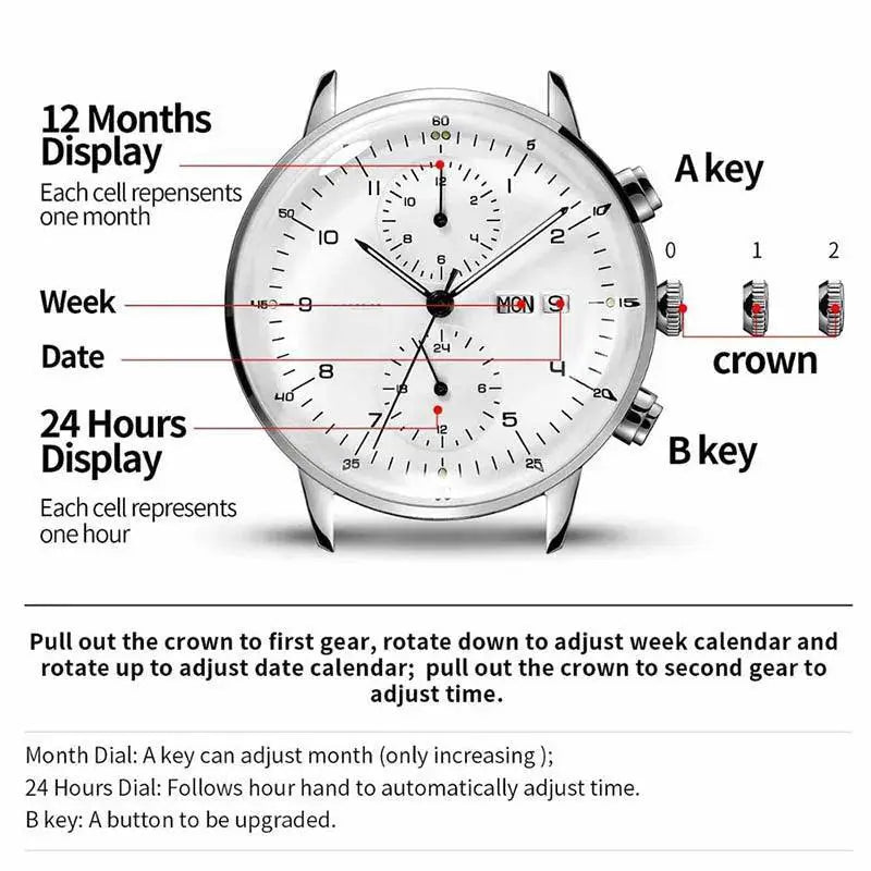 2022 Mens Fashion Mechanical Watch Luminous Timepiece