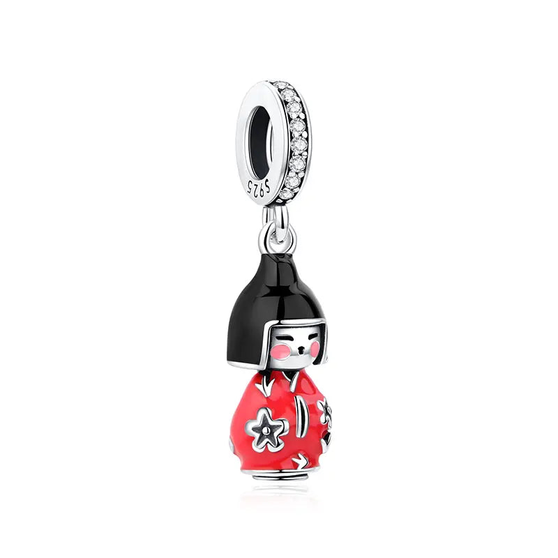 Sterling Silver Charm Fortune Cat