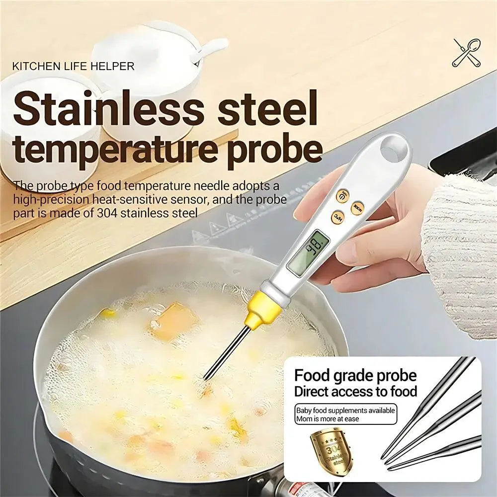 Electronic Scale Measuring Spoon Thermometer 2 In 1