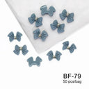 Ribbon Bow Nail Art Kit Elegant Black White Design Set