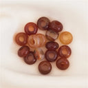 14K Gold Filled Garnet Hoop Earrings Handmade Gemstone Jewelry Boho