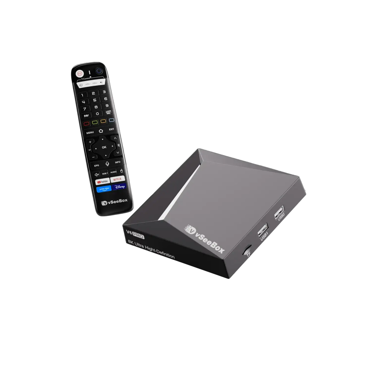 2026 Vseebox V6 Pro Android 14 TV Box 8K HDR 4GB RAM 32GB Storage with WiFi 6 and Gigabit LAN Upgraded from V5 Pro