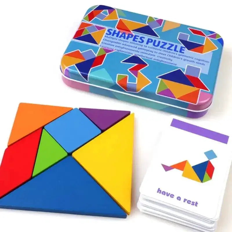 Wooden Animal Jigsaw Puzzle Tangram Toy for Kids Gift Idea