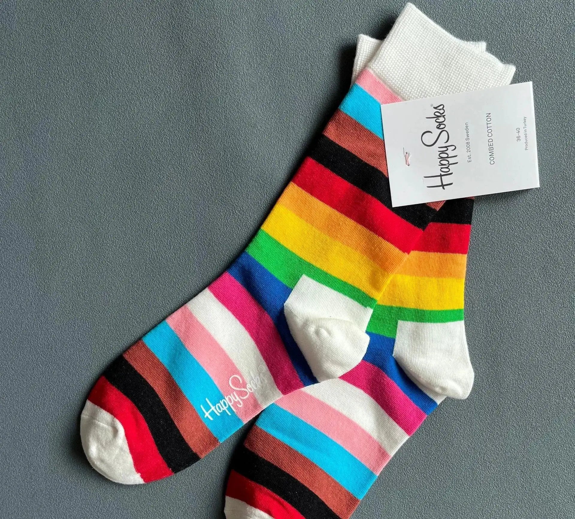 Cheerful Vibes Unisex Crew Socks Colorful Comfort Everyday