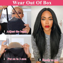 Pre-Plucked Yaki Kinky Straight Lace Front Wig 200% Density