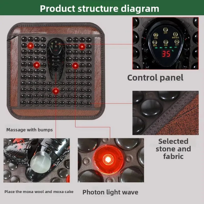 Tourmaline Moxibustion Heated Seat Cushion