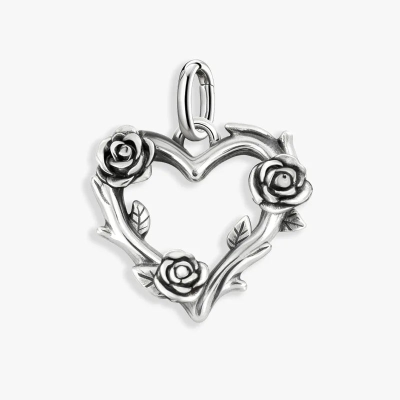 Adjustable Silver Heart Pendant Charm