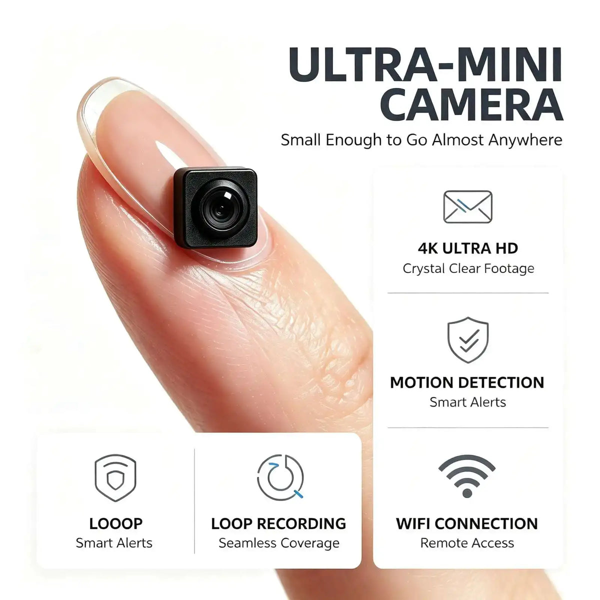 Ultra Mini Square Portable Home Monitor Camera Ultra HD Wireless — product view 1