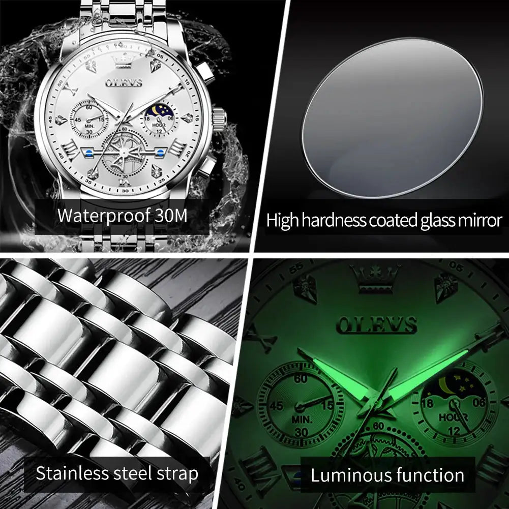 Olevs Mens Stainless Steel Watch Mens — product image 7