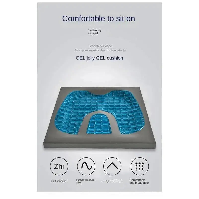Ergonomic Gel Memory Foam U Shaped Seat Cushion Tailbone