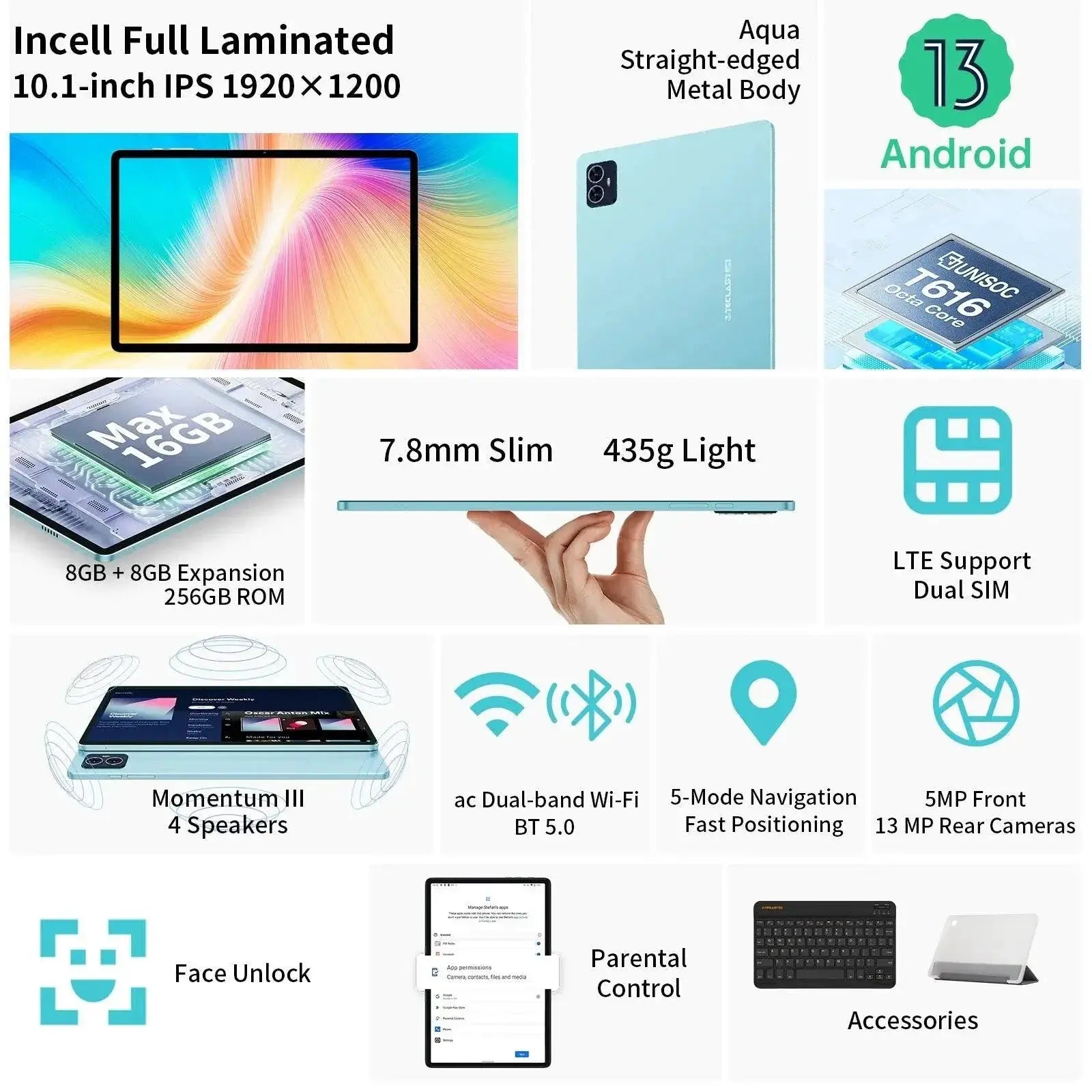 M50 Pro Android Tablet 256GB Storage 8GB RAM For Power Users