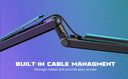 Adjustable Low-Profile Arm Microphone Stand with Cable Management Desk Mount