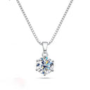 Necklace In Sterling Silver Moissanite