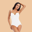 Silky Underwire White Bodysuit Shapewear for Women