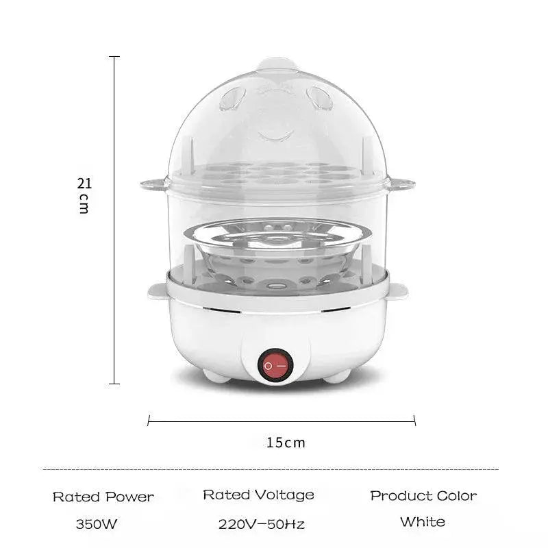 Electric Egg Cooker Double Layer Multifunction Boiler 350W