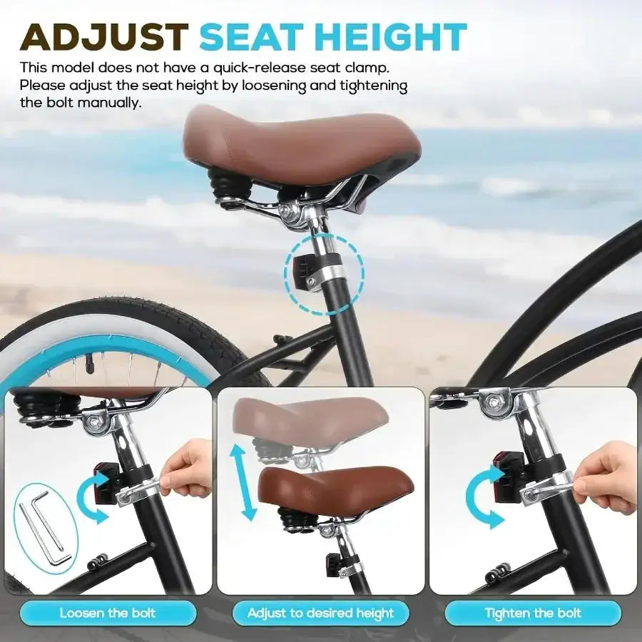 Classic Retro Beach Cruiser Bike — product image 4