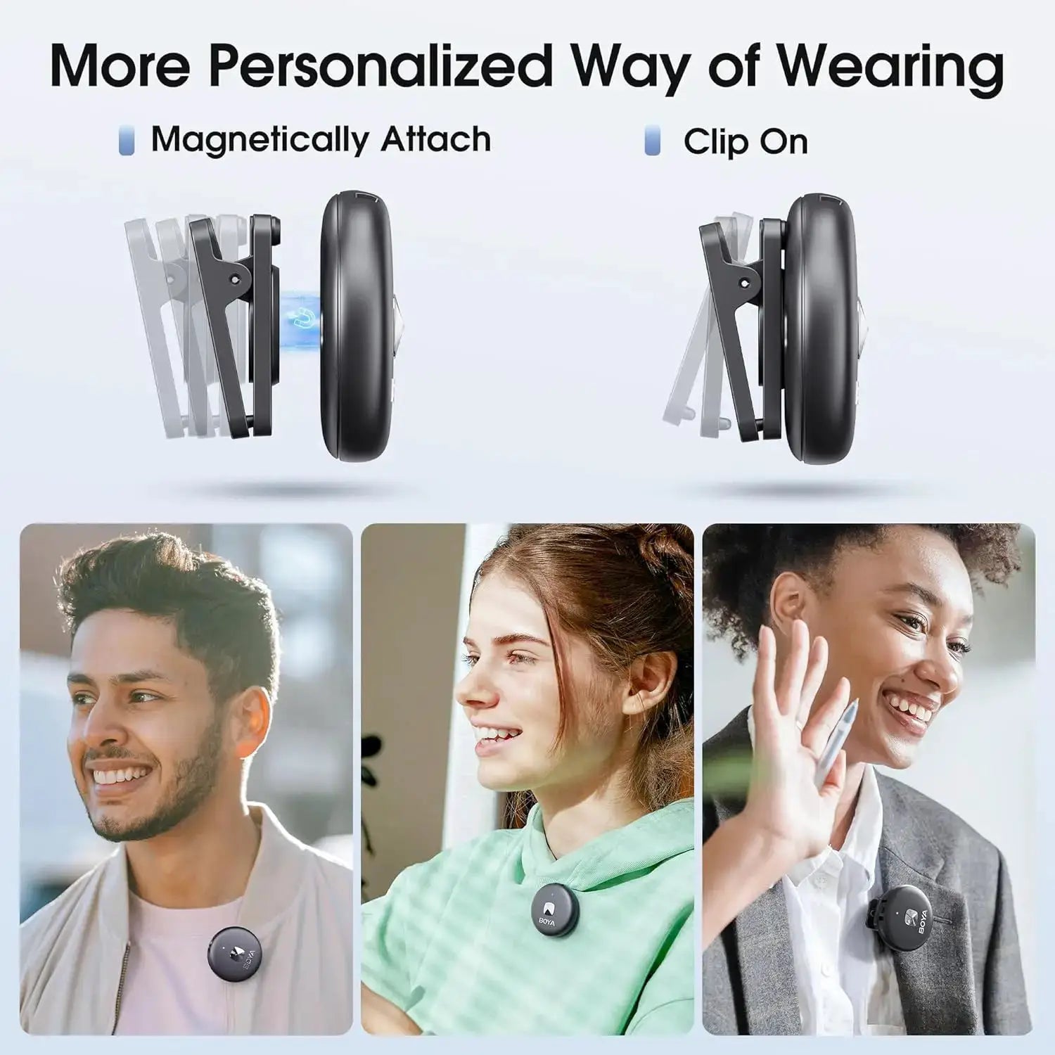 BOYA Omic Wireless Lavalier Microphone for iPhone 15/16 Android USB-C Smartphone Youtube Video Recording Live Streaming Vlog