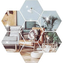 3D Hexagon Mirror Wall Art for Living