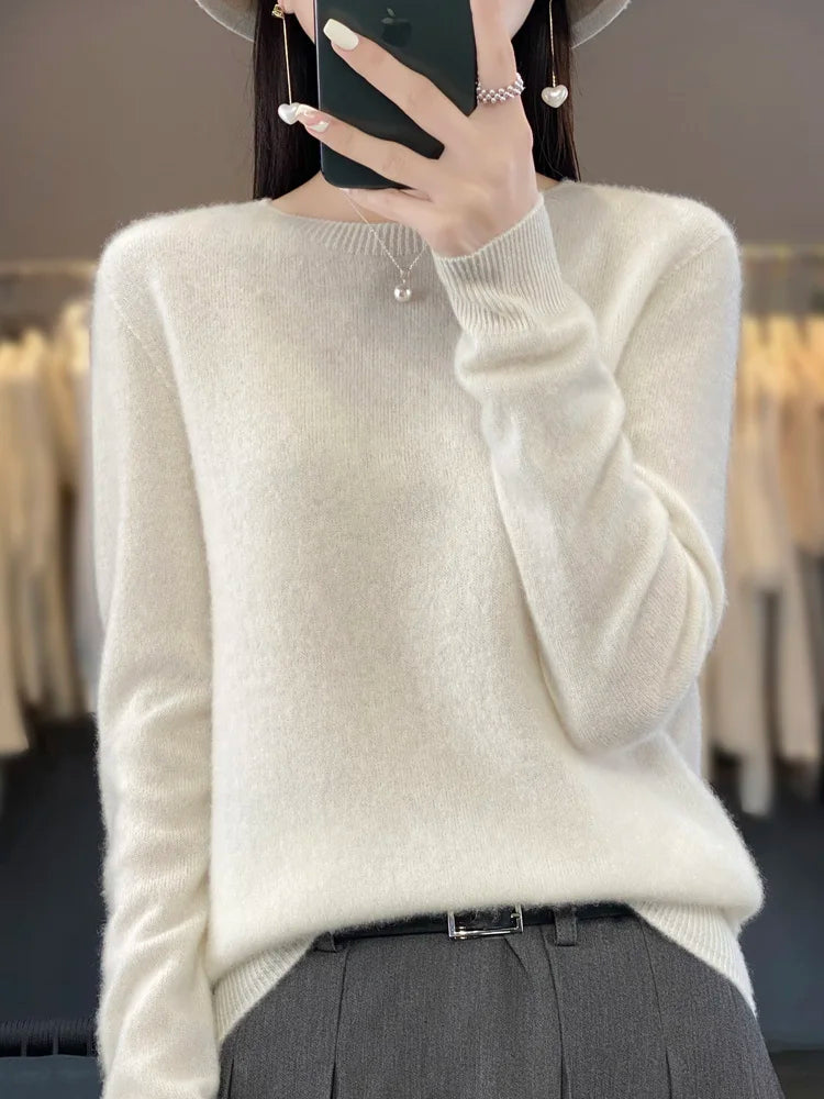 Crew Neck Winter Knit Sweater