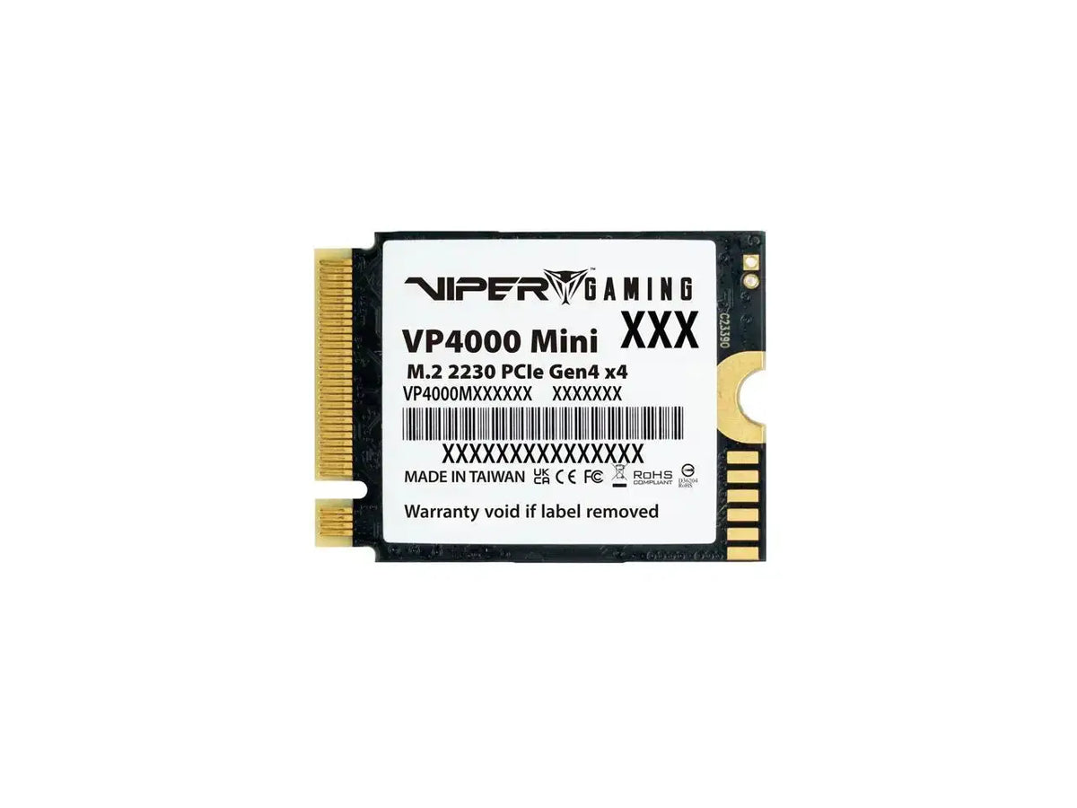 Patriot VP4000 Mini 2TB M.2 2230 SSD, PCIe Gen4 NVMe, Internal Solid State Drive, Ideal for Steam Deck, ASUS ROG Ally, MSI Claw, Mini PCs & Ultrabooks, Up to 5,000MB/s, - VP4000M2TBM23