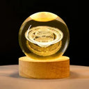 Unique 3D Crystal Ball Lamp with Galaxy Projections