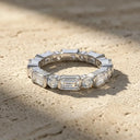 Emerald Style Moissanite Zircon Ring
