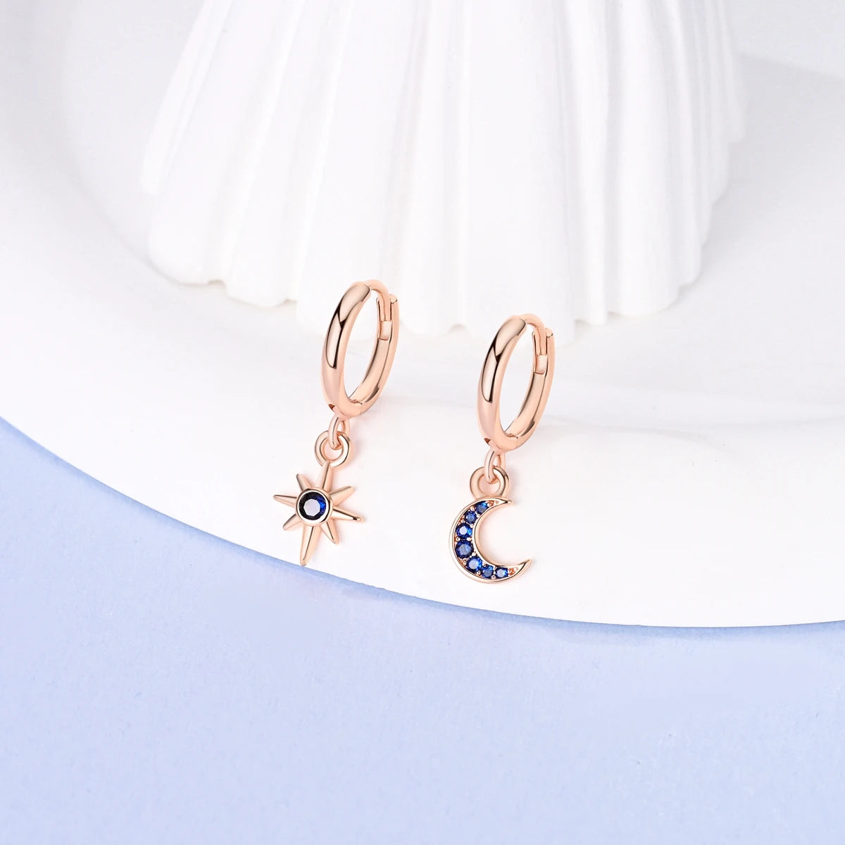 Silver Plated Earrings Rose Gold