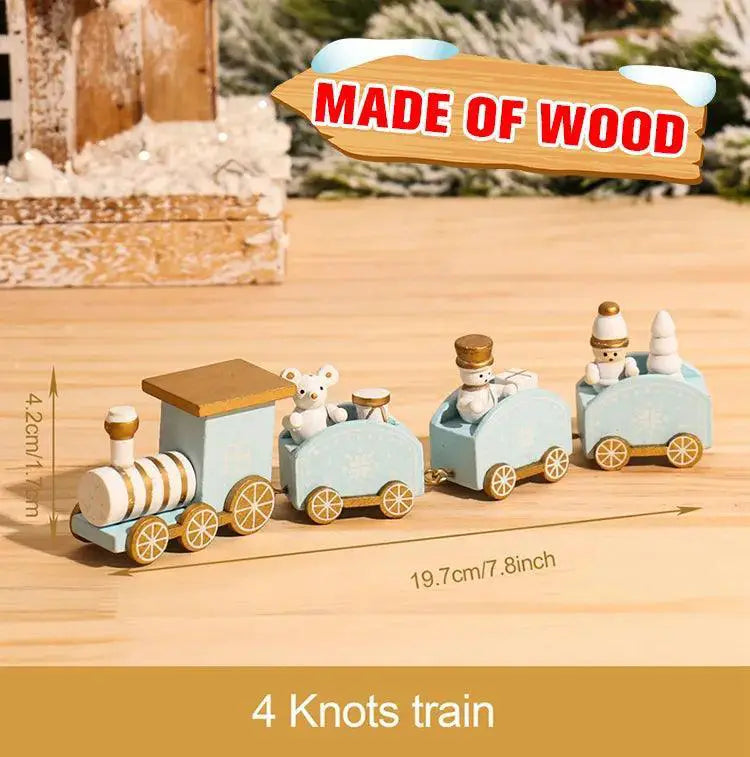 Nostalgic Charm Christmas Train Ornament — wooden train 17