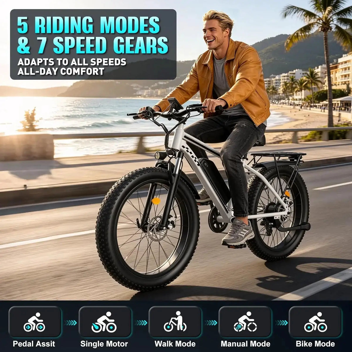 Obx Ebike - All Terrain Fat Tire Travel — product view 7