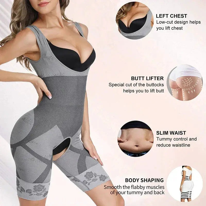 Women Bodysuit Shapewear Waist Trainer Underbust Slimming