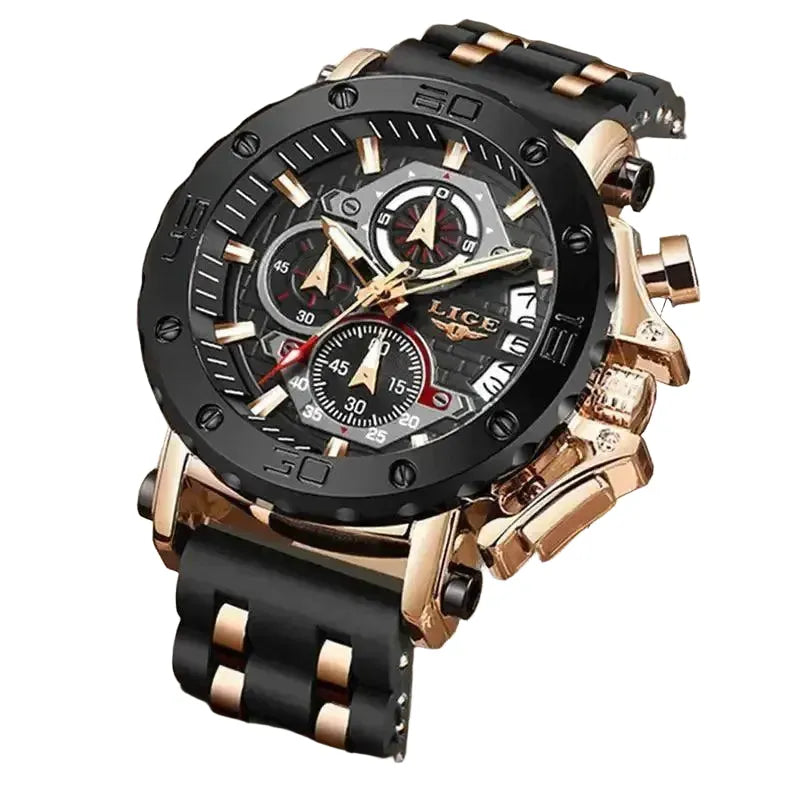 Reliable Timing Chronograph Watch for Pros — Rose gold black