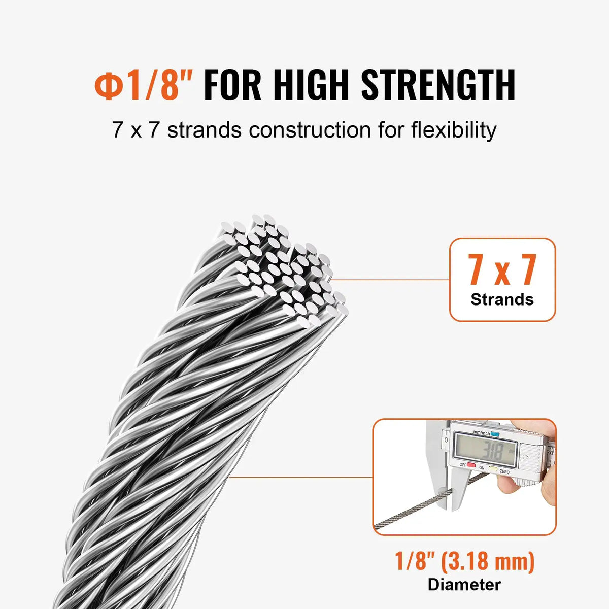 Premium Steel Cable Kit For Railing — product image 3