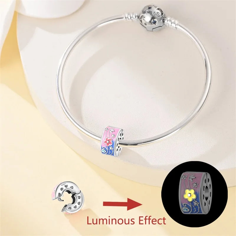 Sterling Silver Charm Beads Glowing