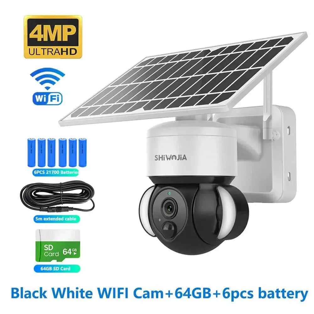 Outdoor Solar Security Camera for Home Edition AA — Black White 4G 64GB - Variant 4