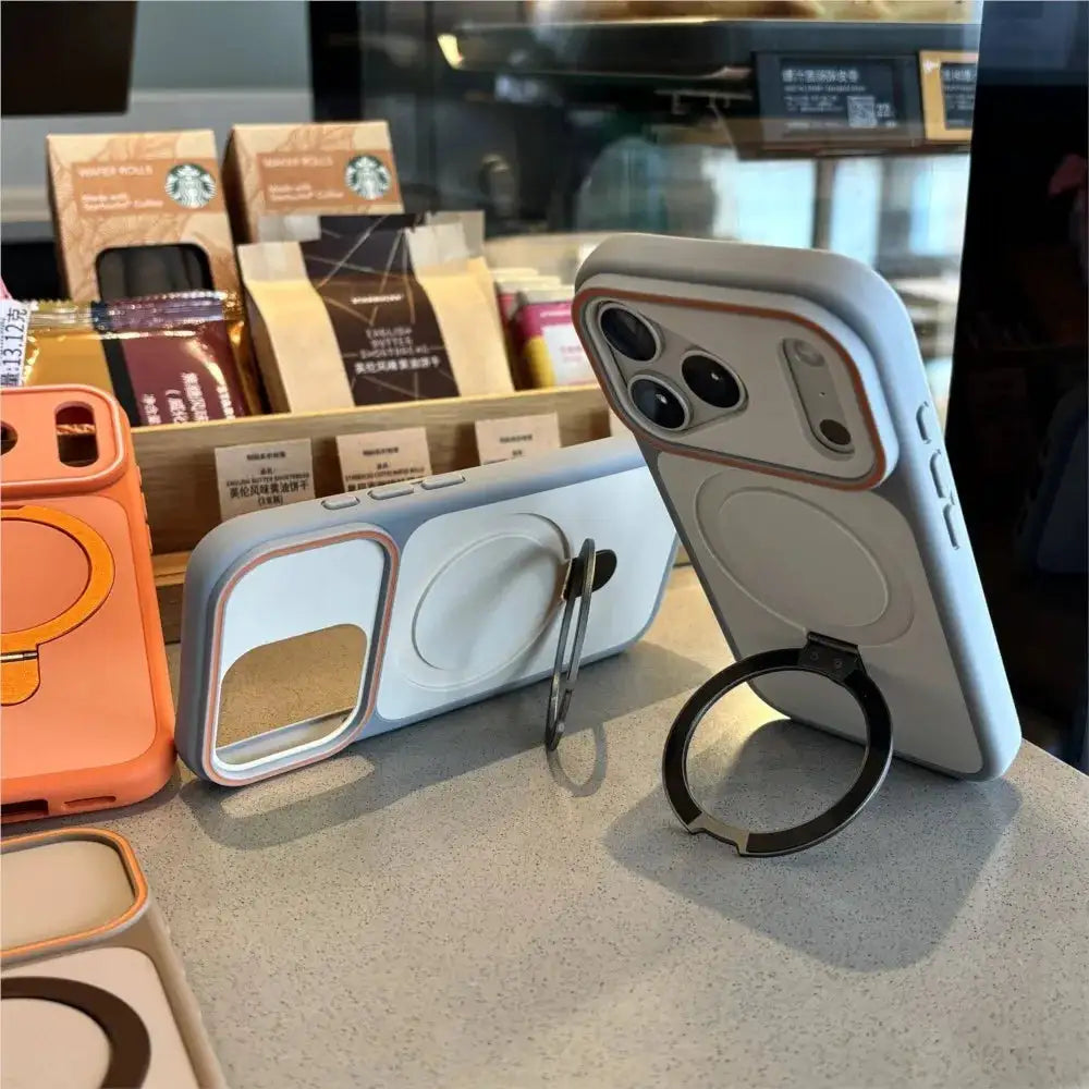 Shockproof Bumper Matte Kickstand Holder Case for iPhone 18 17 Air 16 14 15 Plus 13 12 11 Pro Max For Magsafe Magnet Armor Cover